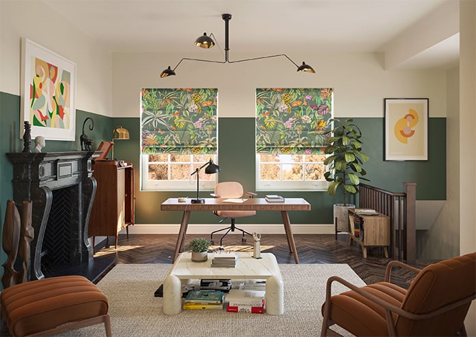 Barbados, Lush Green - Motorised Roman Blind - Image 8